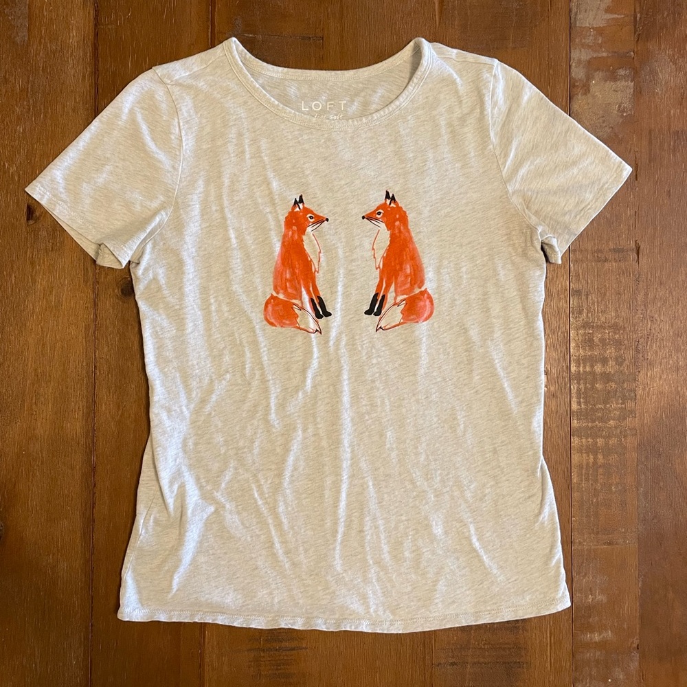 LOFT XS Fox T-shirt